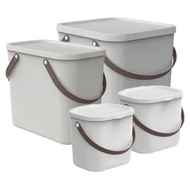 Rotho Aufbewahrungsbox Albula 43,5 x 36,5 x 47,6 cm 4-tlg. weiß
