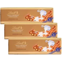 Lindt Schokolade | Vollmilch-Nuss Tafel | 300g | feinste Vollmilch-Schokolade mit ganzen Nüssen | Schokoladen-Tafel (Packung mit 3)