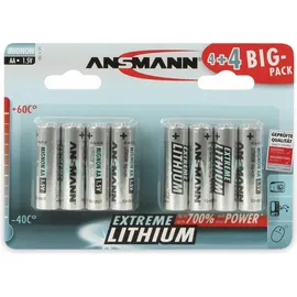 Ansmann 4+4 Ansmann Extreme Lithium AA Mignon LR 6 Big Pack