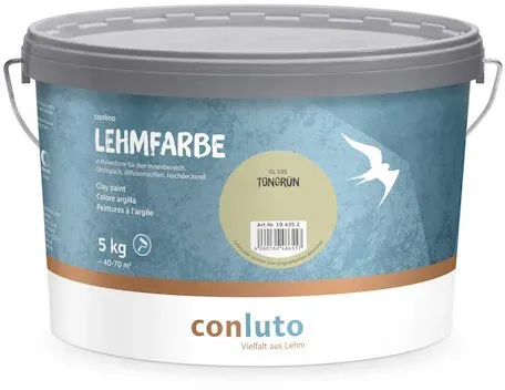 conluto Lehmfarbe Tongrün - 5 kg Eimer