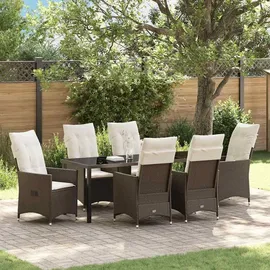 vidaXL Gartenmöbel-Set 7-tlg. Braun