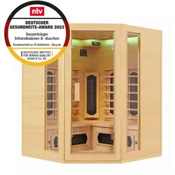 Infrarotkabine Nyborg E150K – Infrarotsauna 4 Personen –LED-Farblicht, 7 Keramik-, 1 Flächenstrahler