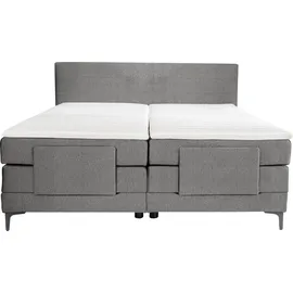 Alina Boxspringbett »Powell« inkl. Motor, Matratze und Topper, in unterschiedlichen Ausführungen grau