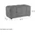Homestyle4u Sitzhocker Polyester 86 x 40 x 43 cm Grau