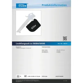 Güde Fangsack zu Laubsauger Laubbläser LS 36-302-30