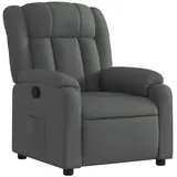 vidaXL Relaxsessel Dunkelgrau Stoff 92 x 98 x 0 cm Grau mit Liegeposition