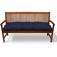 Beautissu Bankpolster Dunkelblau Textil, 50x10x120 cm Outdoor-Kissen, Bankauflagen