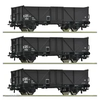 Roco 3-tlg. Set: Offene Güterwagen SNCF 6600141 H0