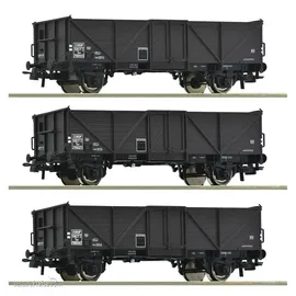 Roco 3-tlg. Set: Offene Güterwagen SNCF 6600141 H0