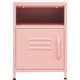 vidaXL Nachtschrank Rosa 35 x 35 x 51 cm Stahl