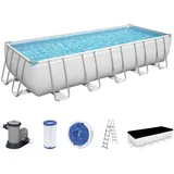 BESTWAY Power Steel Frame Pool Set 640 x 274 x 132 cm inkl. Filterpumpe