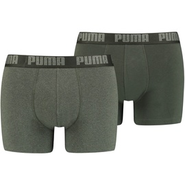 Puma Basic Boxershorts green melange M 2er Pack