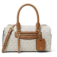 Michael Kors Jet Set Travel Umhängetasche Kunstleder Beige/Weiß