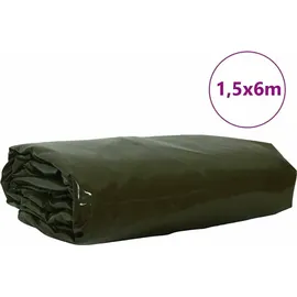 vidaXL Plane 650g / m2 1,5 x 6 m Olive Grün
