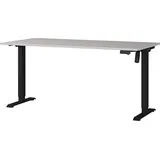 Germania Boras höhenverstellbarer Schreibtisch kaschmir rechteckig, T-Fuß-Gestell schwarz 160,0 x 80,0 cm