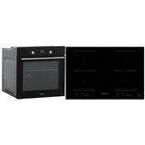 Backofen Herd Kochfeld Herdset Induktion 77cm Timer 2 Flexzonen Slider Respekta