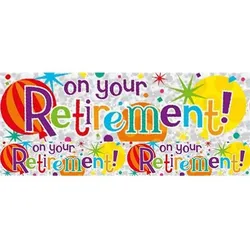 Happy Retirement Folienbanner 2,6m