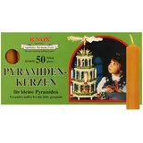 Knox Knox, - Pyramidenkerzen 14/70 - Naturweiß, Unparfümiert, 50 Stk.