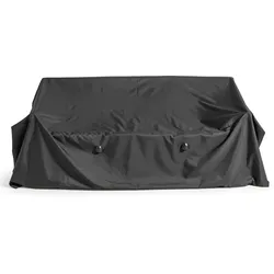 Oviala Business Outdoor-Sofaüberzüge 3 Personen Polyester schwarz