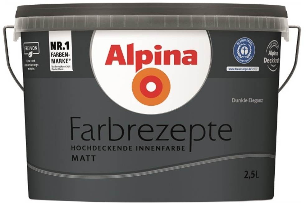 Alpina Farbrezepte, matte Innenfarbe, bunte Wandfarbe, 2,5 L Gebinde