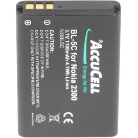 AccuCell Akku passend für Nokia 3650, BL-5C, 1100mAh