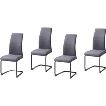 Hti-Living Schwingstuhl SallyP Polyester grau 4er Set