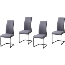 Hti-Living Schwingstuhl SallyP Polyester grau 4er Set