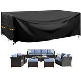 OEM Abdeckung für Gartenmöbel 242 x 182 x 100 cm Schwarz