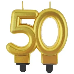 50. Geburtstag Kerze gold Zahl