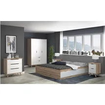 99rooms Kanva Jugendzimmer-Set Plankeneiche Optik Weiß