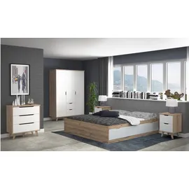 99rooms Kanva Jugendzimmer-Set Plankeneiche Optik Weiß