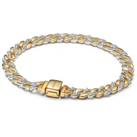 Pandora Timeless Bicolor Pavé Armband aus Silber und vergoldeter Metalllegierung 564229C01 Größe 18 cm