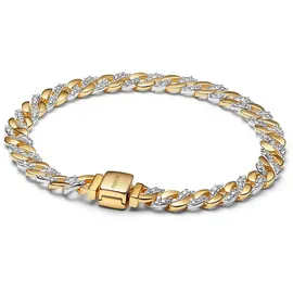 Pandora Timeless Bicolor Pavé Armband aus Silber und vergoldeter Metalllegierung 564229C01 Größe 18 cm