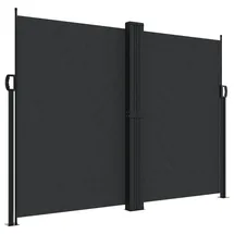 vidaXL Seitenmarkise Ausziehbar 180 x 600 cm Schwarz