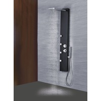 SPELLO-schwarz Duschpaneel Duschsäule Brausepaneel Edelstahl Dusche Thermostat