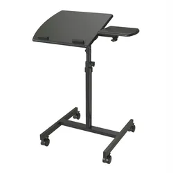 SVITA NAJU Laptopständer Mobiler Schreibtisch Laptopwagen Laptoptisch Rollbar Höhenverstellbar Schwarz