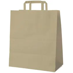 200x GASTRO Papiertragetaschen 45 x 40 x 16 cm mit EAN-Code braun