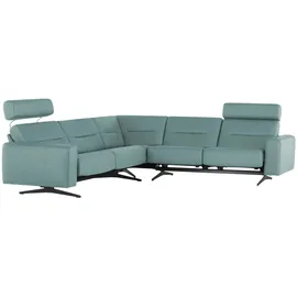 Stressless Eckcouch Leder 2-Sitzer türkis/petrol