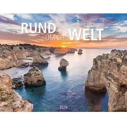 Monats-Wandkalender Rund um die Welt 2026