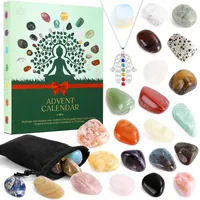 LuxusKollektion Schmuck-Adventskalender Adventskalender 2024 Frauen Kristalle Edelsteine 24 PCS Chakra Steine