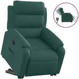 vidaXL Relaxsessel 148 x 79,5 x 0 cm Dunkelgrün elektrisch mit Aufstehhilfe