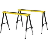Durhand 2er-set Sägepferd Arbeitsbock Unterstellbock Klappbar Rutschfest Stahl Gelb Schwarz 100 X 49 X 62-90 Cm Belastbarkeit 100 Kg
