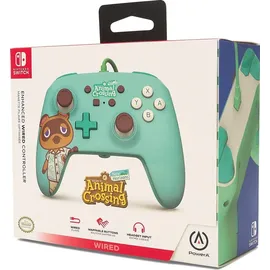 PowerA Enhanced Wired Controller Animal Crossing Tom Nook Switch