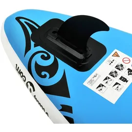 vidaXL Aufblasbares Stand Up Paddle Board Set 305x76x15 cm Blau