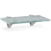 Glasboden Wandregal 20 x 10 x 0,8 cm, Glasregal Milchglas mit Halterung, Badregal Ablage Hängeregal für Badezimmer