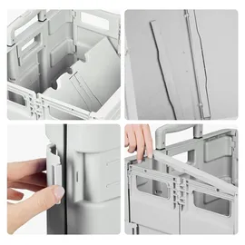 Relaxdays Einkaufstrolley Grau/Silber 35 kg