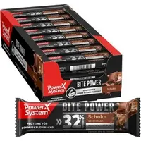 Power-System Proteinriegel Bite Power, 24 Riegel, Schoko, je 35g, pro Riegel 11g Protein