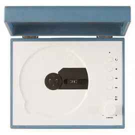 Crosley Voyager CD-Player mit Stereo-Bluetooth-Lautsprechern und FM-Radio, Washed Blue