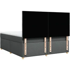 vidaXL Boxspringbett 180 x 200 cm Dunkelgrau