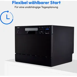 Medion DWT60 Tischgeschirrspüler (freistehend, 550 mm, Schwarz)